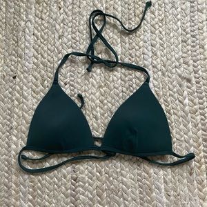 Forest green padded push up triangle bikini top H&M size 6